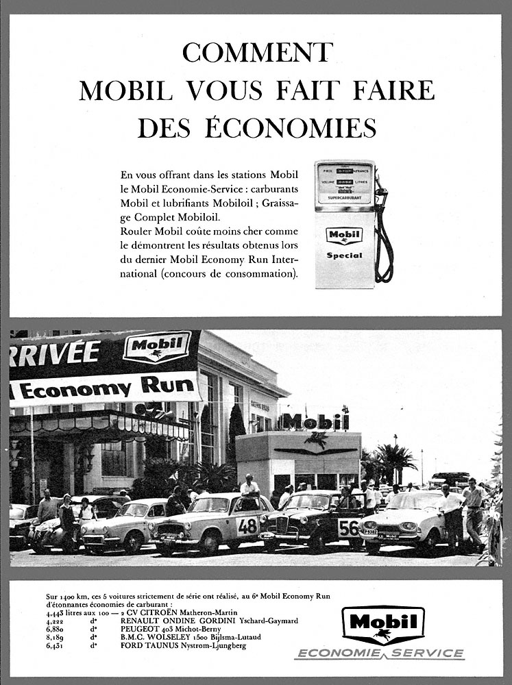 Publicité Mobil 1961
