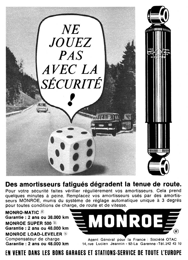 Publicit� Monroe 1967