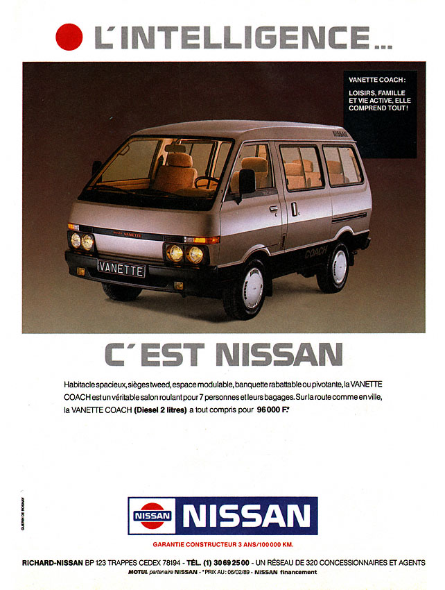 Publicité Nissan 1989