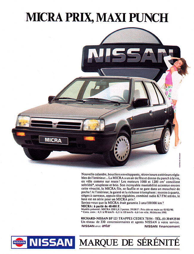 Publicité Nissan 1990