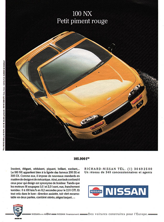 Publicité Nissan 1991