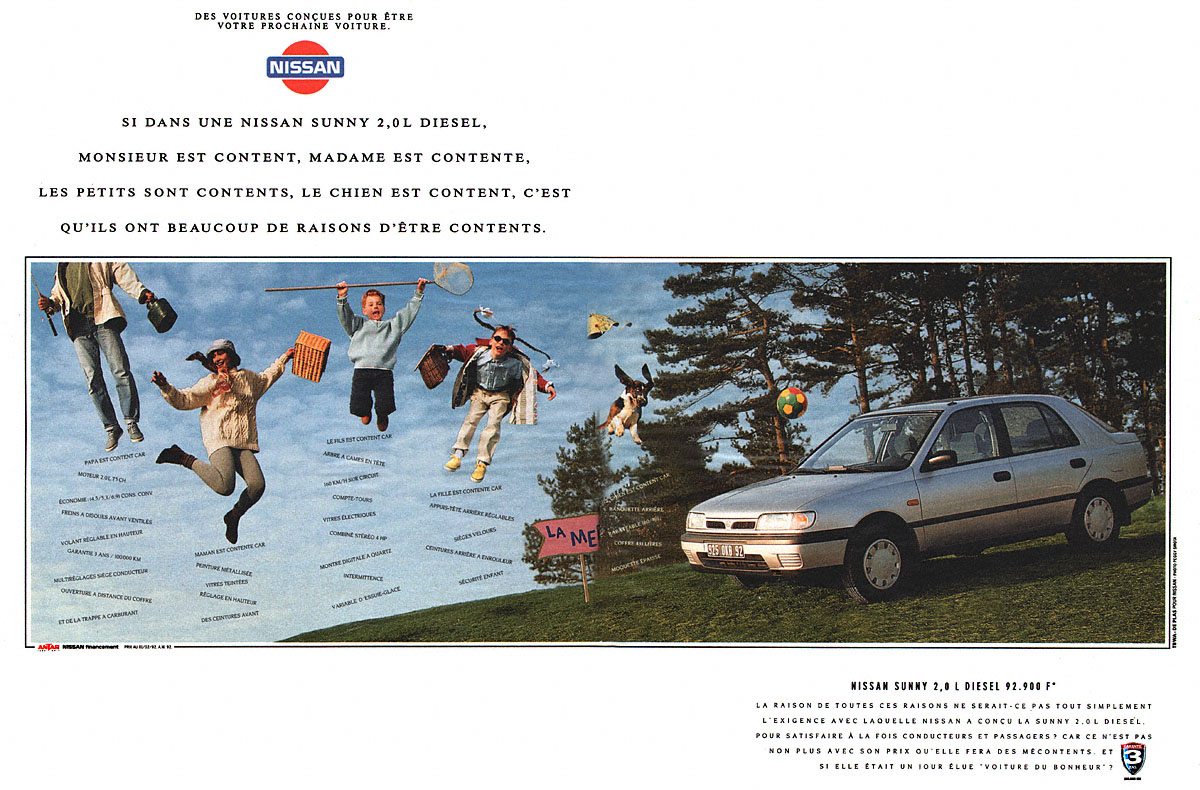 Publicité Nissan 1992