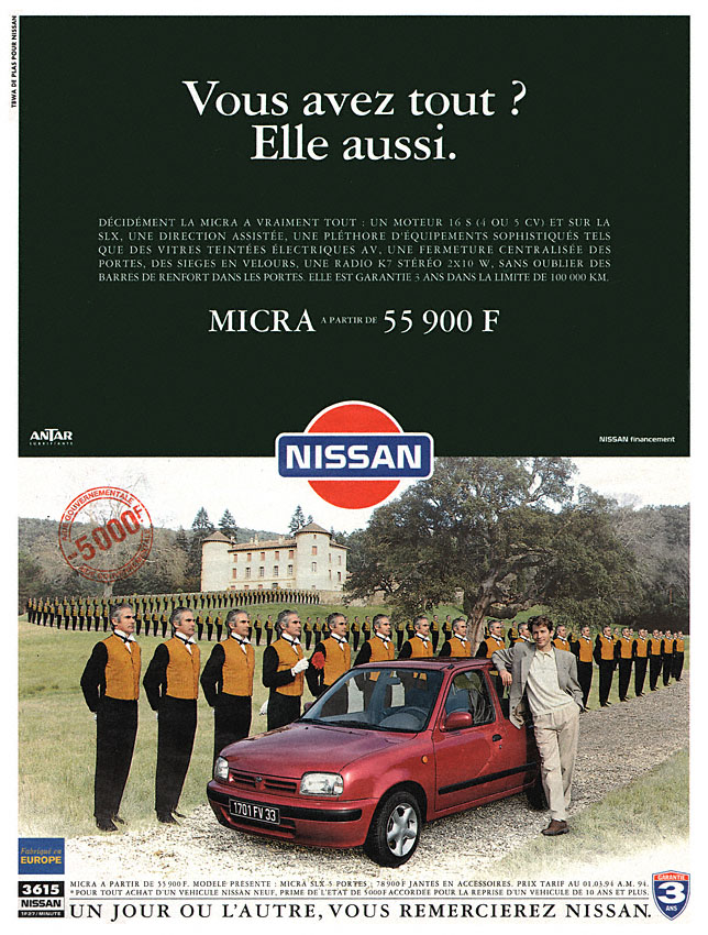 Publicité Nissan 1994