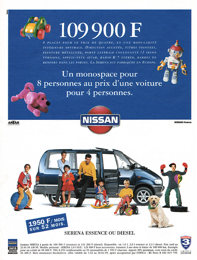 Publicité Nissan 1995