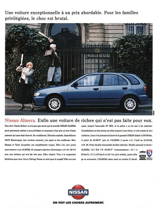 Publicité Nissan 1996