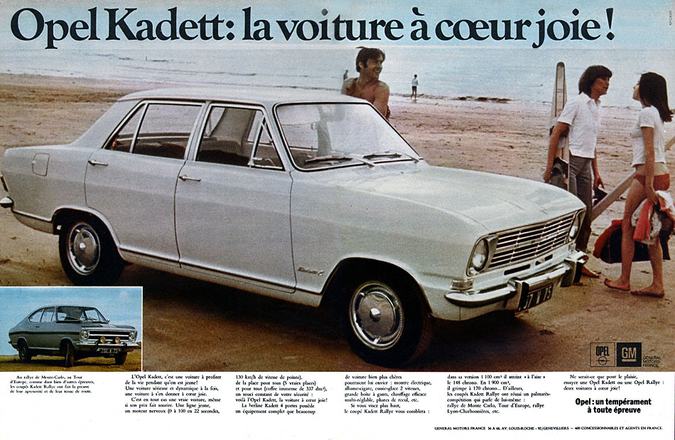 Publicité Opel 1969