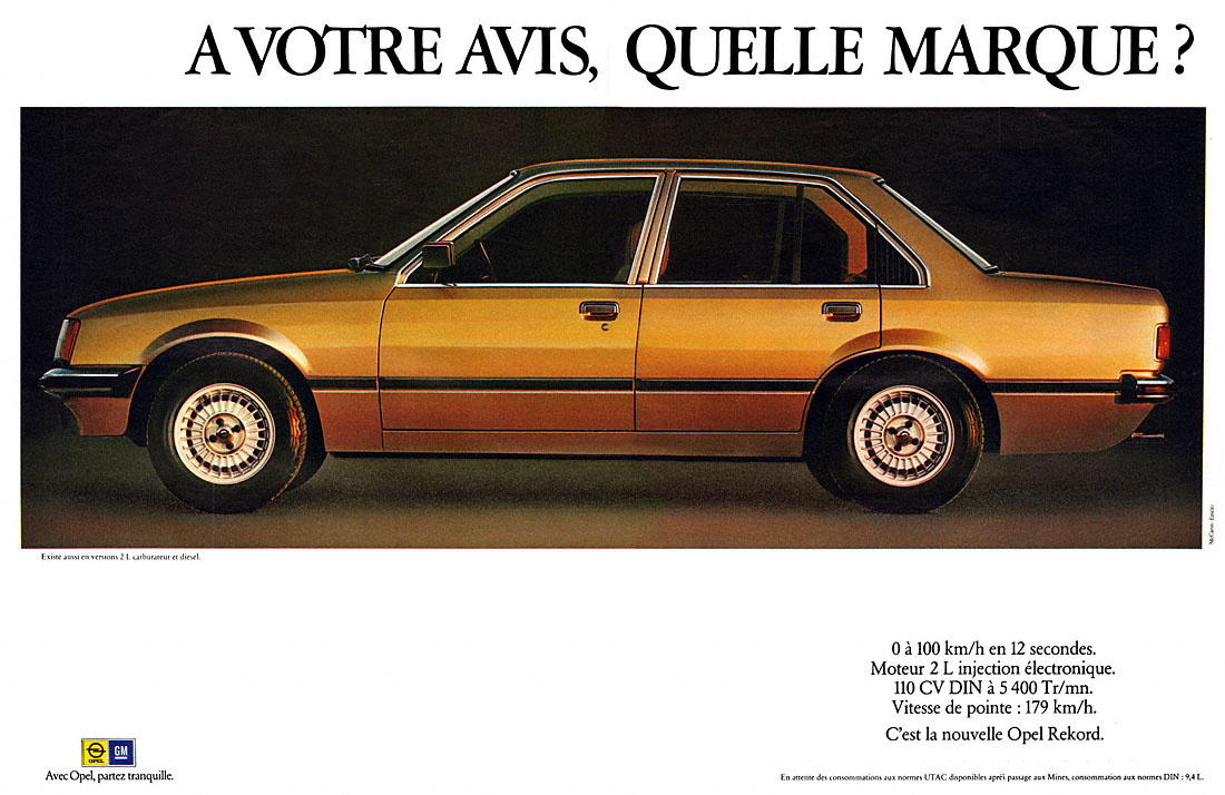 Publicité Opel 1977