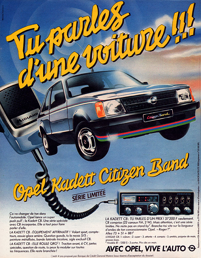 Publicité Opel 1981