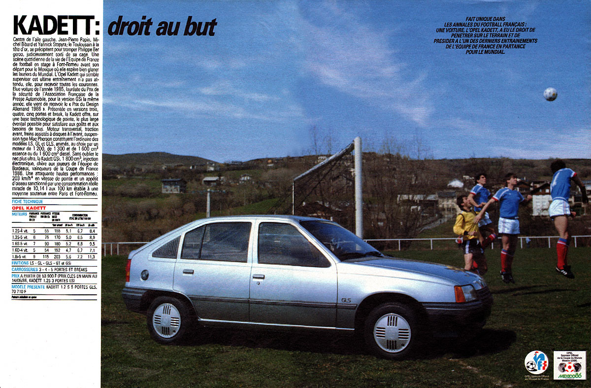 Publicité Opel 1986