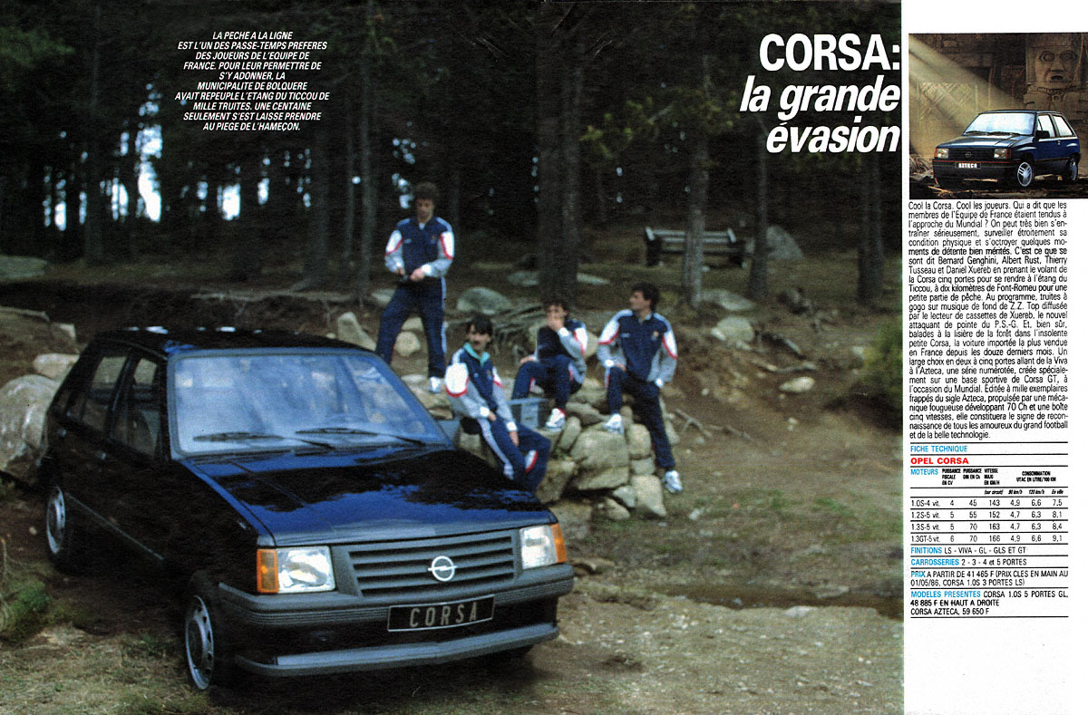 Publicité Opel 1986