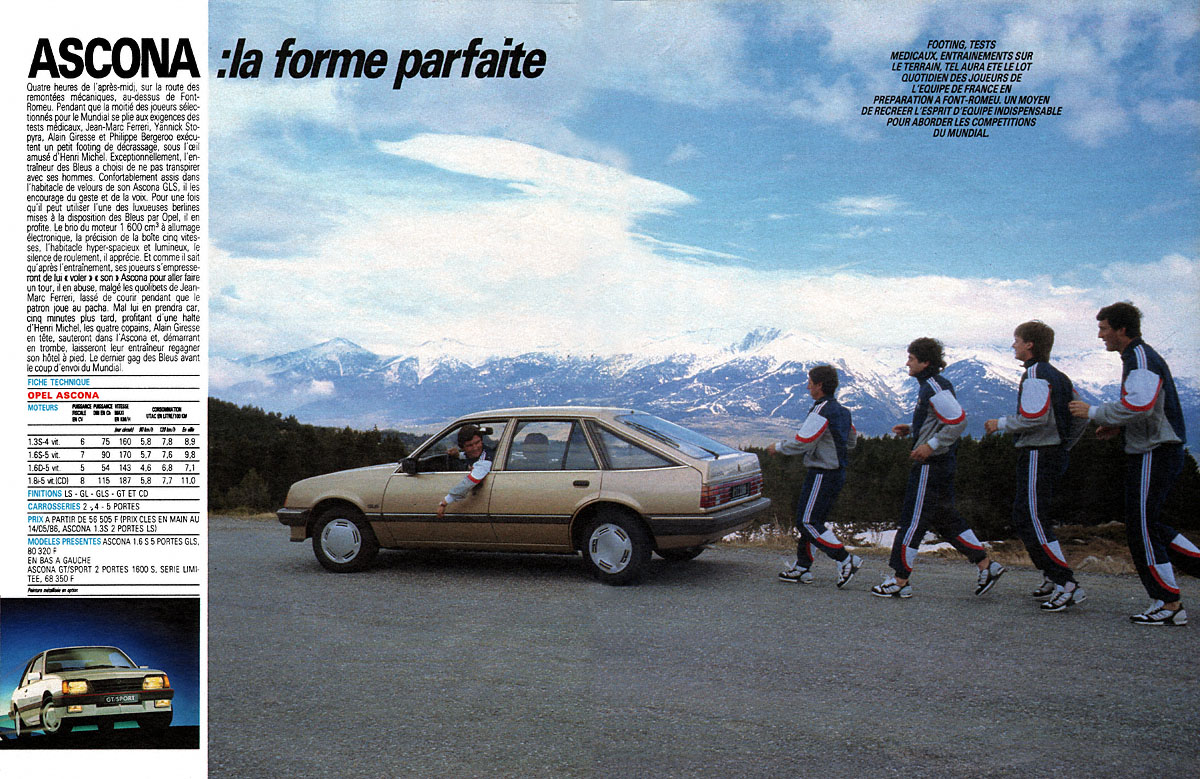 Publicité Opel 1986