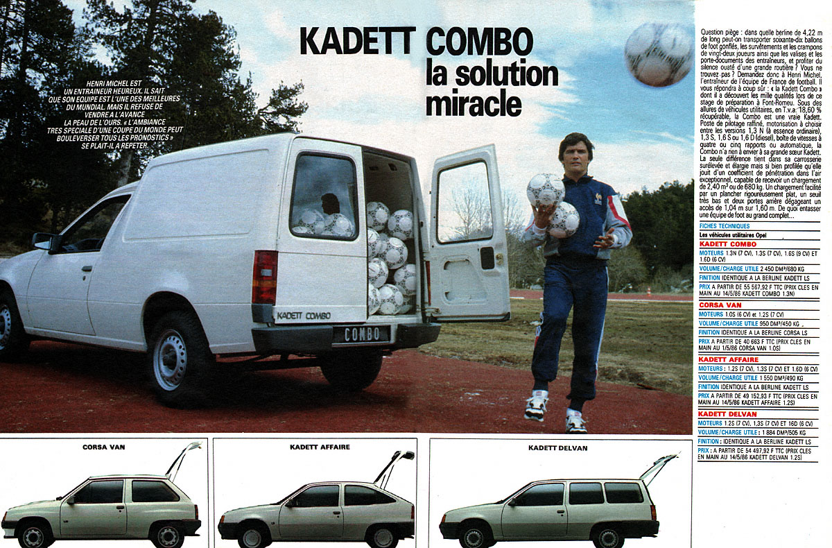 Publicité Opel 1986