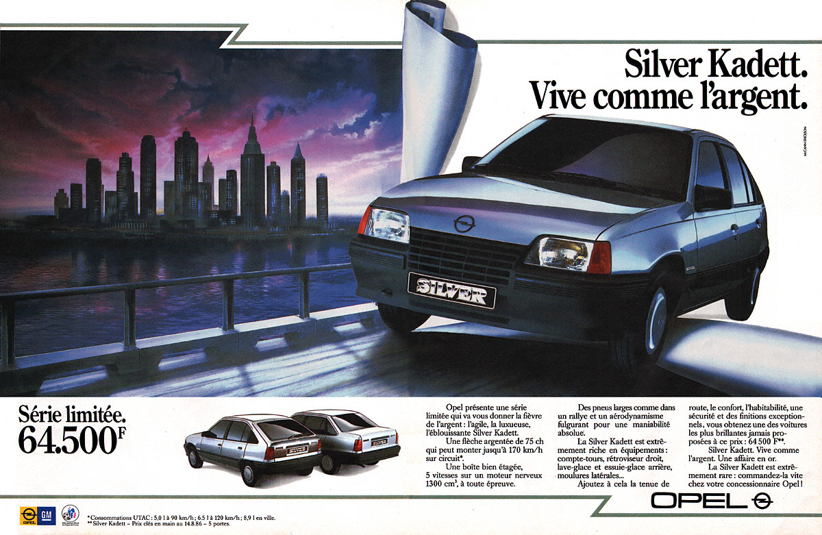 Publicité Opel 1986