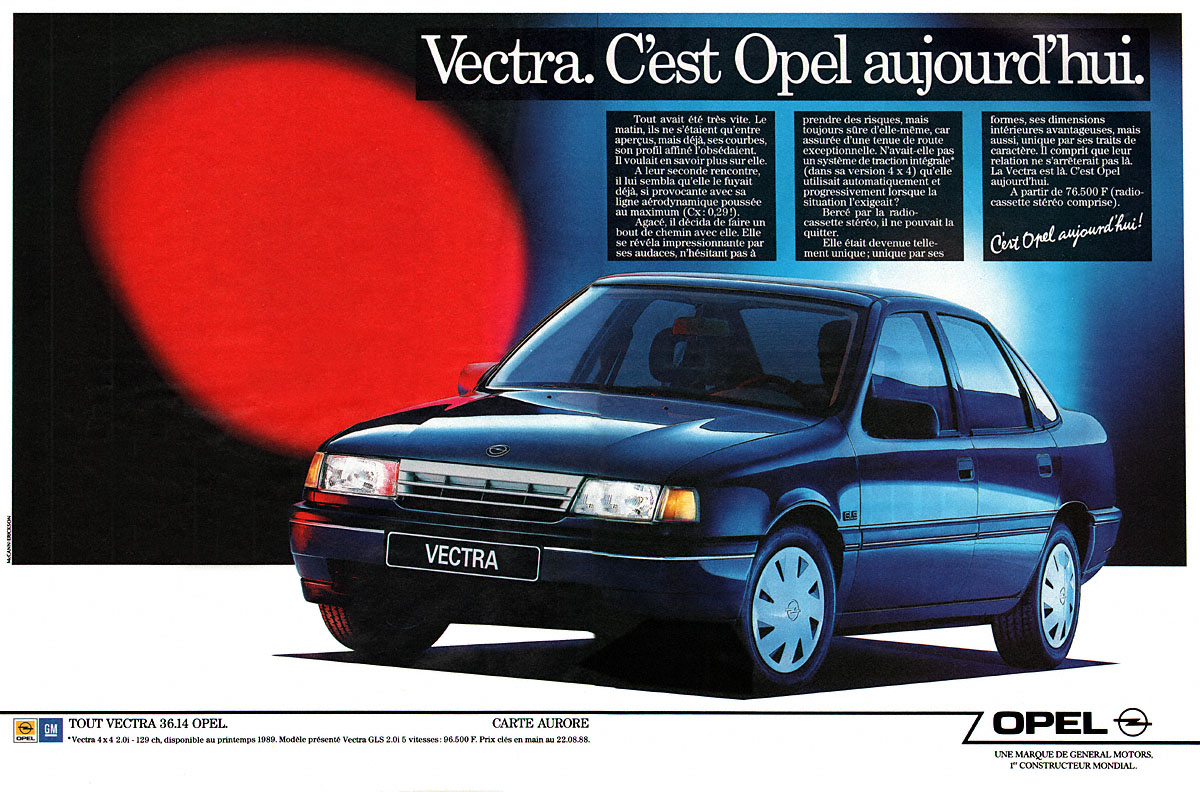 Publicité Opel 1988