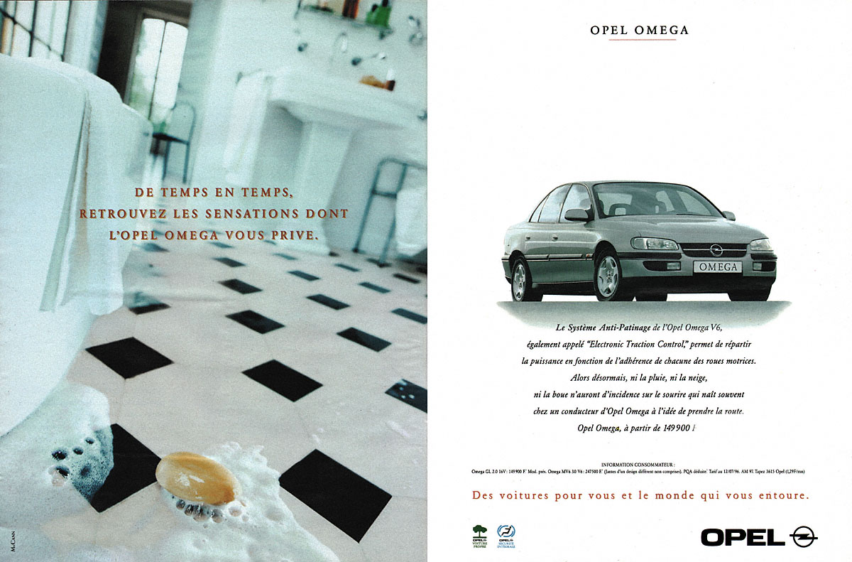 Publicité Opel 1996