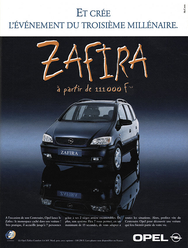 Publicité Opel 1999