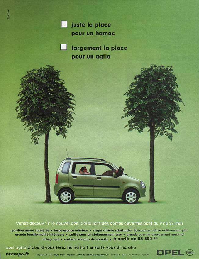 Publicité Opel 2000