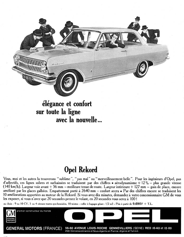 Publicité Opel 1963