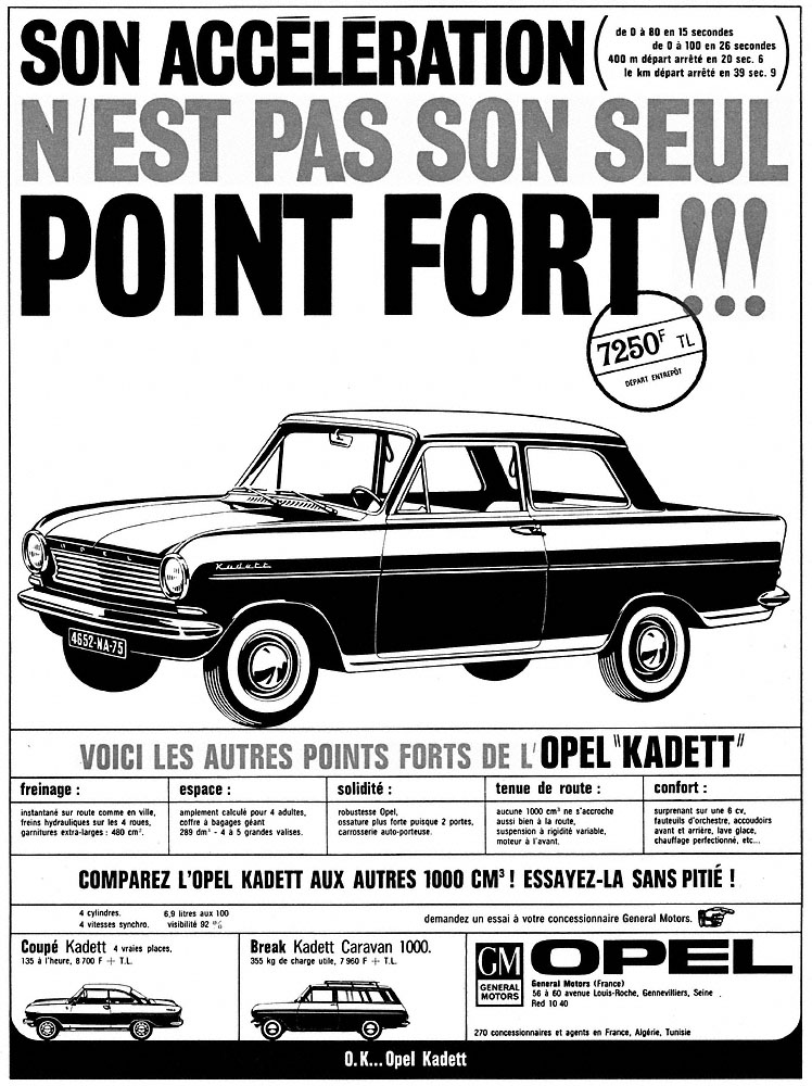 Marque Opel 1964