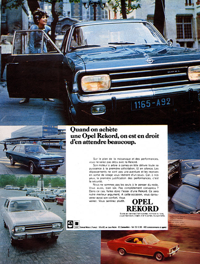 Publicité Opel 1967