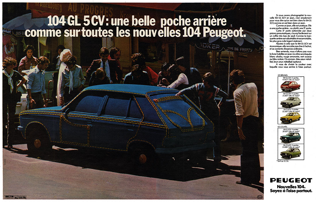 Publicité Peugeot 1976