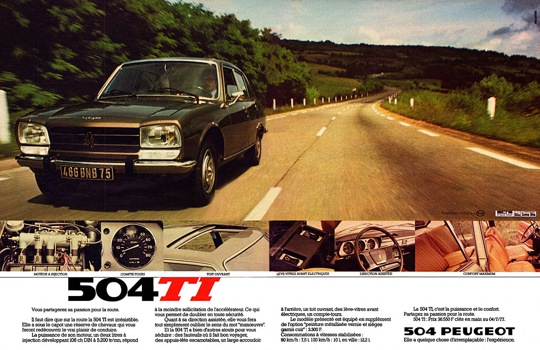 Publicité Peugeot 1977