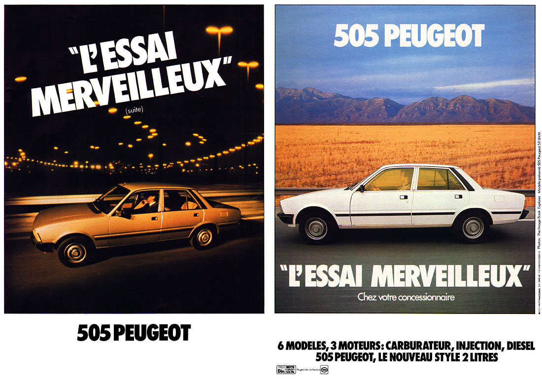 Publicité Peugeot 1980