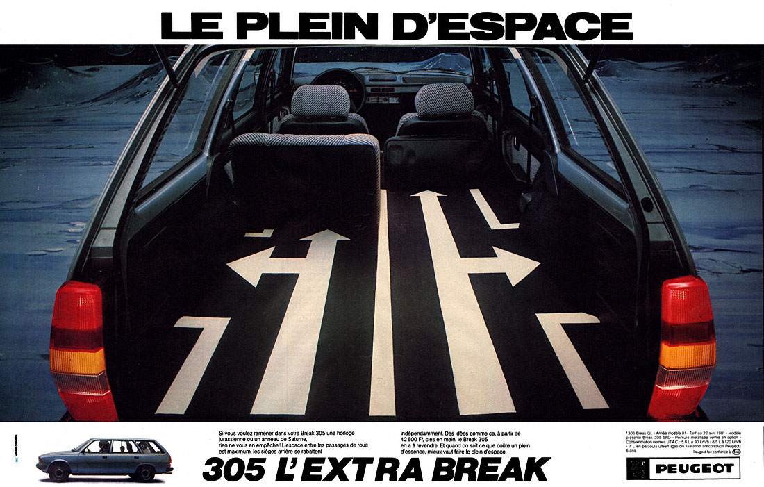 Publicité Peugeot 1981