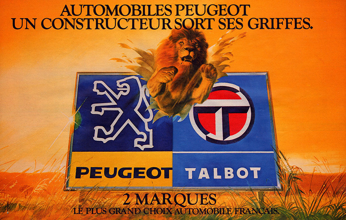 Publicité Peugeot 1982