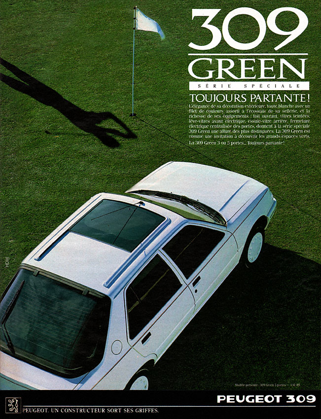 Publicité Peugeot 1989