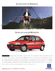 Publicit Peugeot 1992