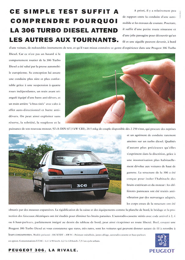 Publicité Peugeot 1993