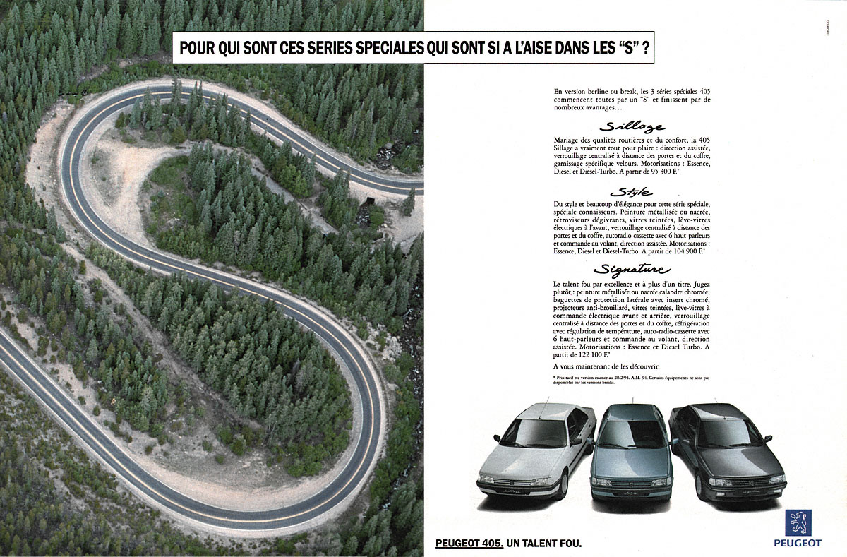 Publicité Peugeot 1994
