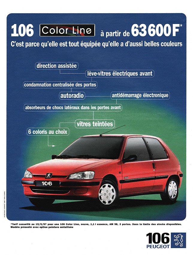 Publicité Peugeot 1997