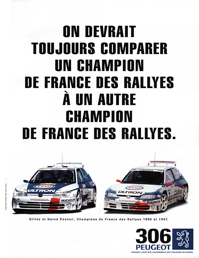Publicité Peugeot 1997