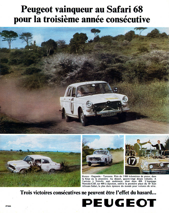 Publicité Peugeot 1968