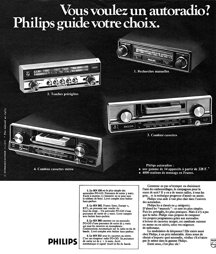 Publicité Philips 1973