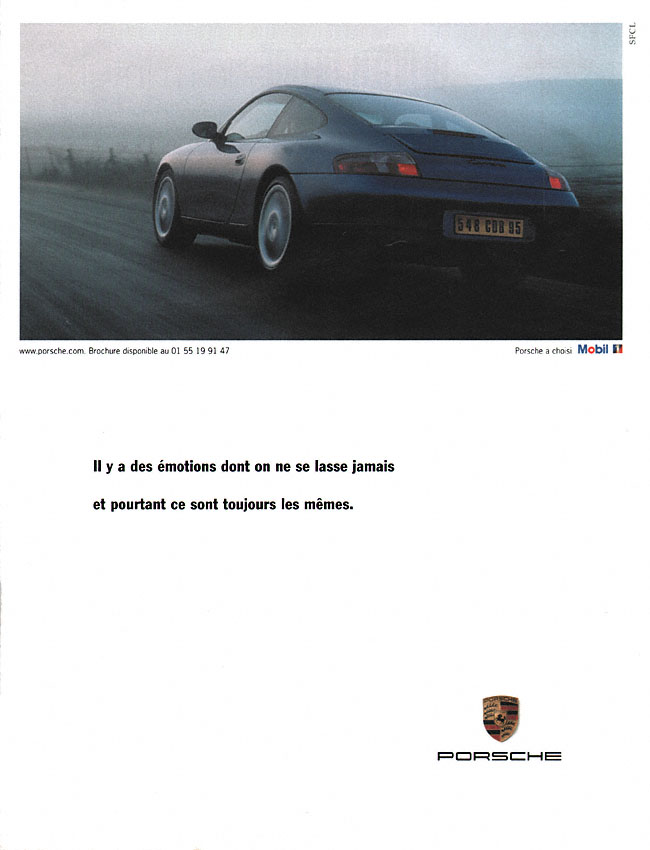Publicité Porsche 1999