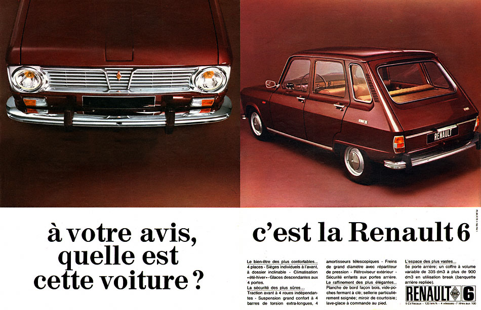 Publicité Renault 1968