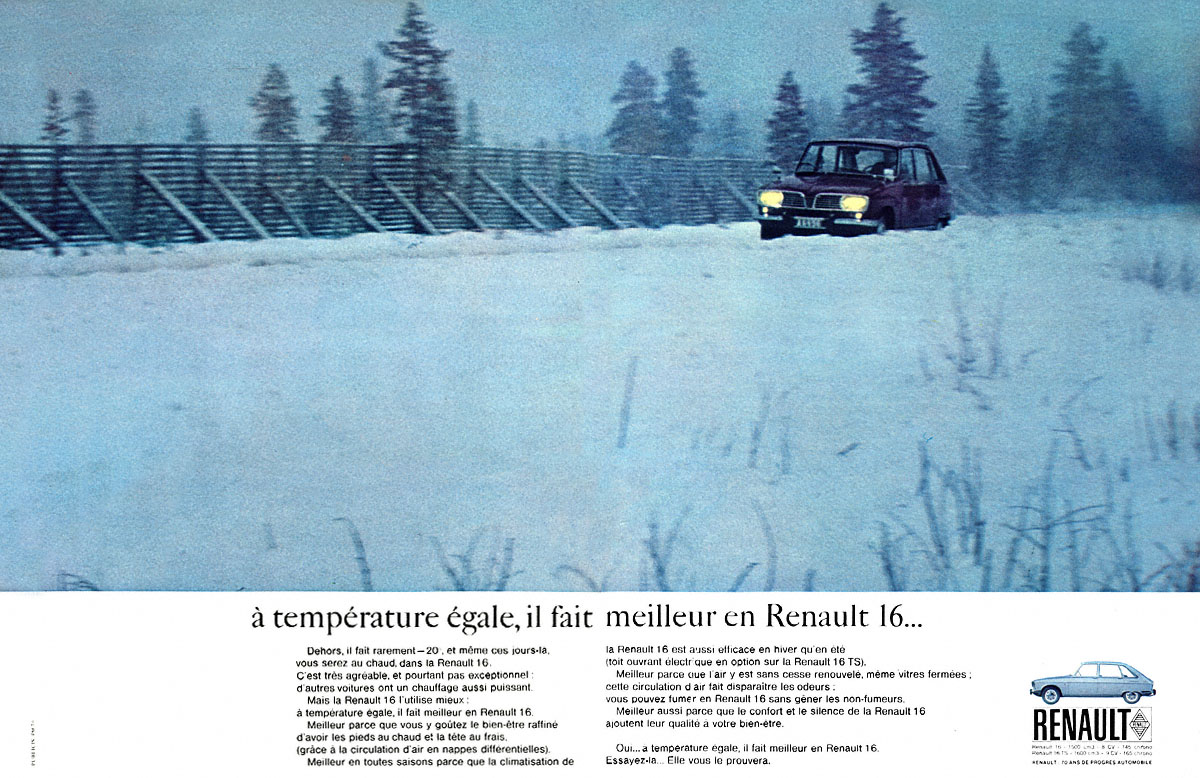 Publicit� Renault 1969