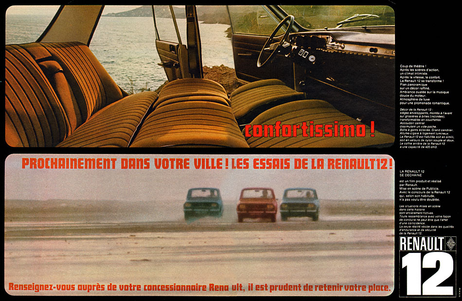 Publicité Renault 1970