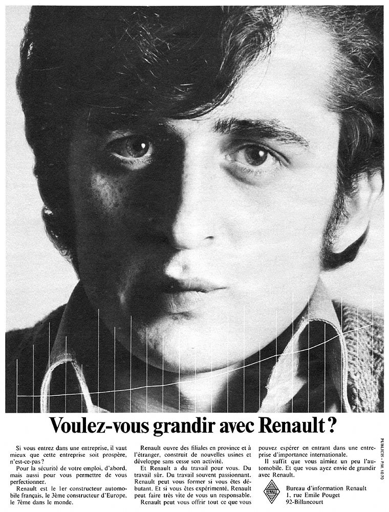 Publicit� Renault 1970