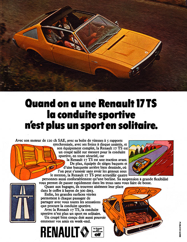 Publicité Renault 1972