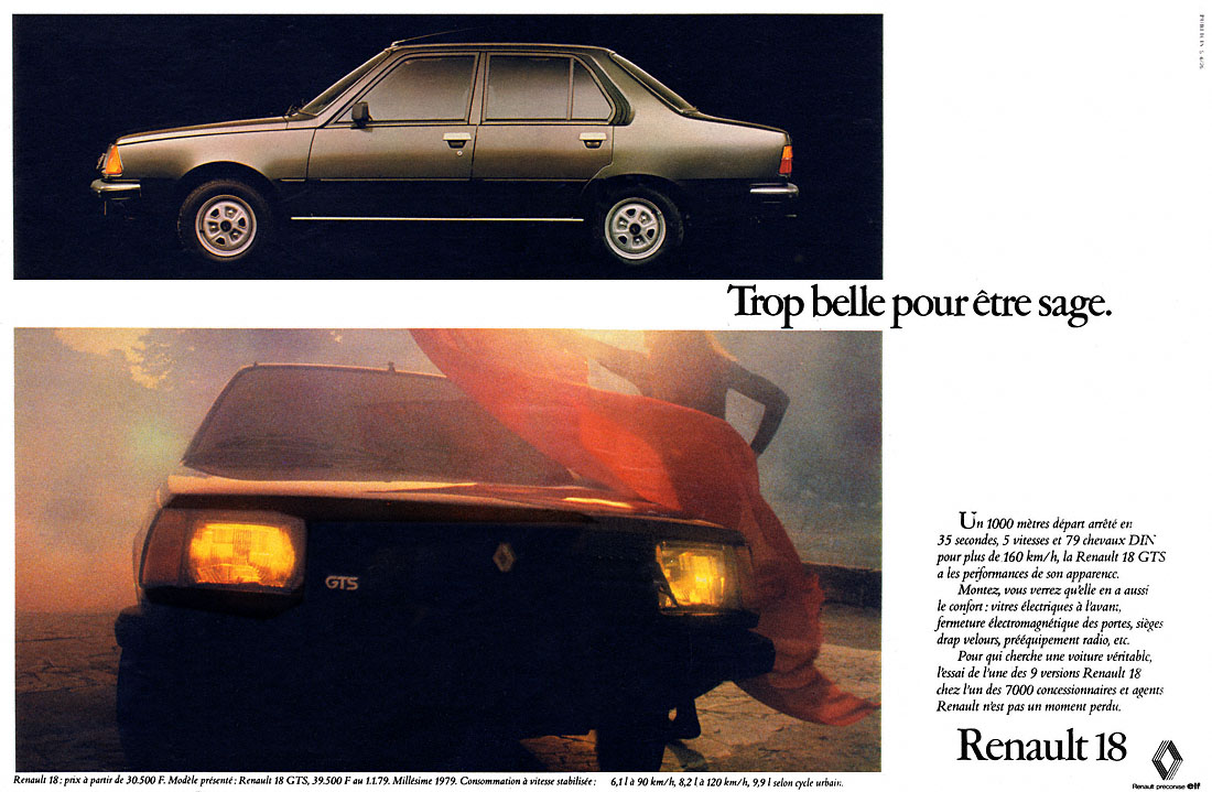 Publicité Renault 1979