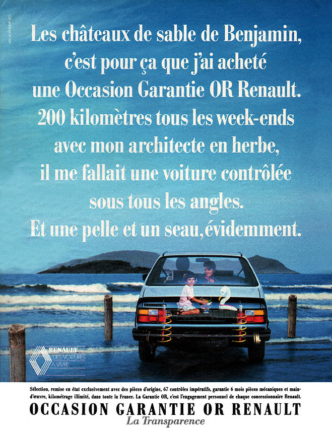 Publicité Renault 1986