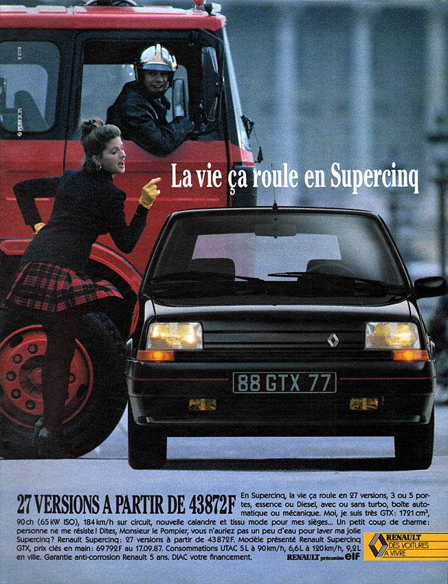 Publicité Renault 1987