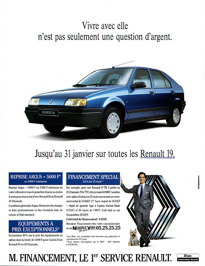 Publicité Renault 1990