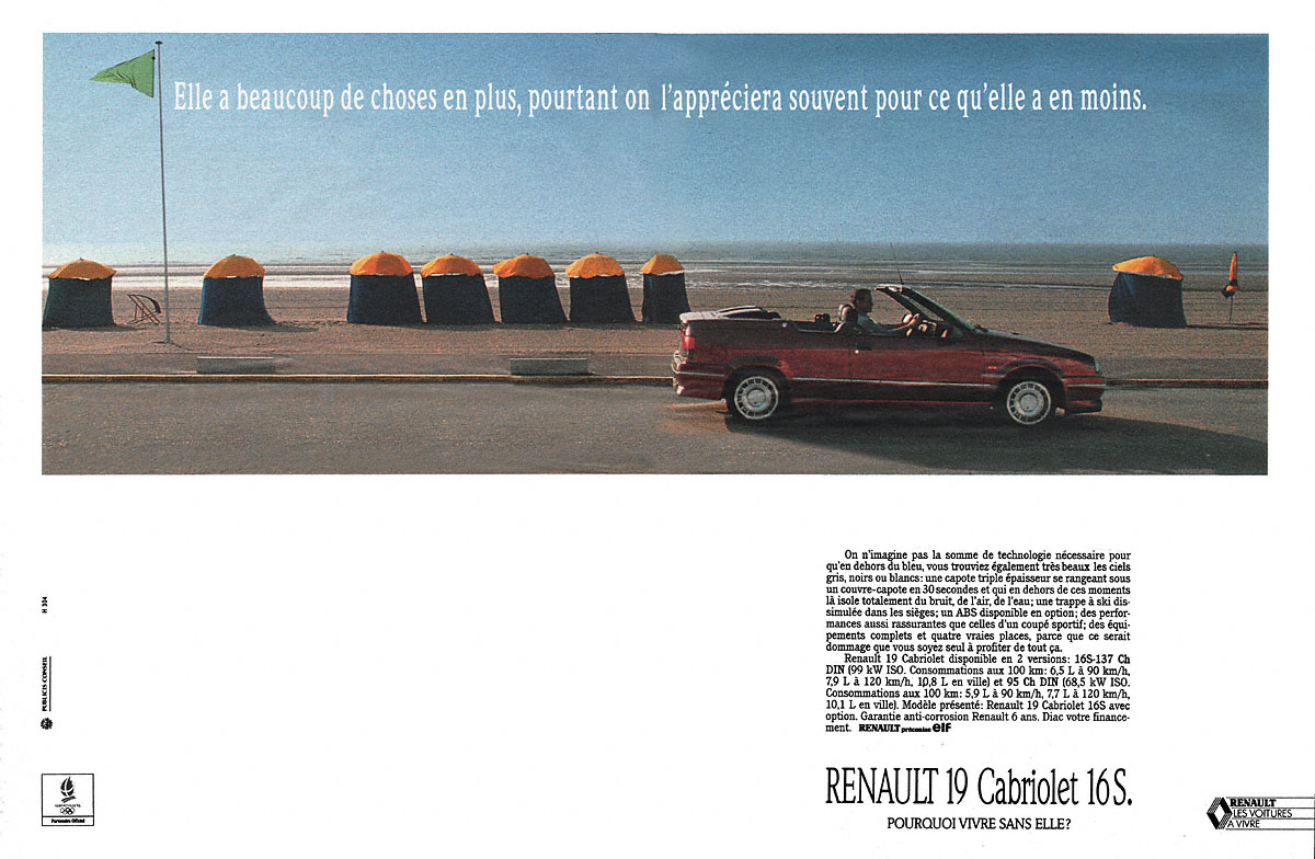 Publicité Renault 1991