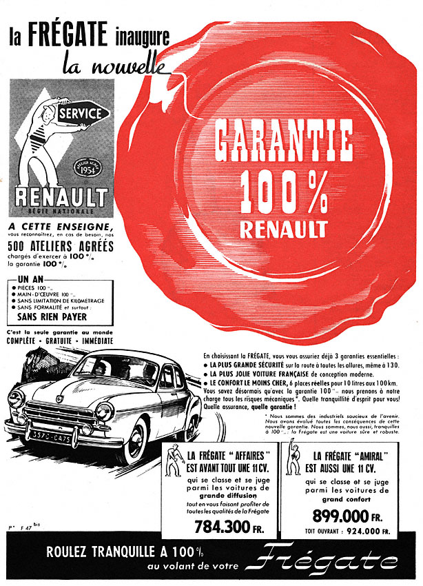 Publicité Renault 1953