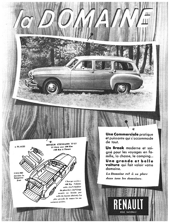 Publicité Renault 1956